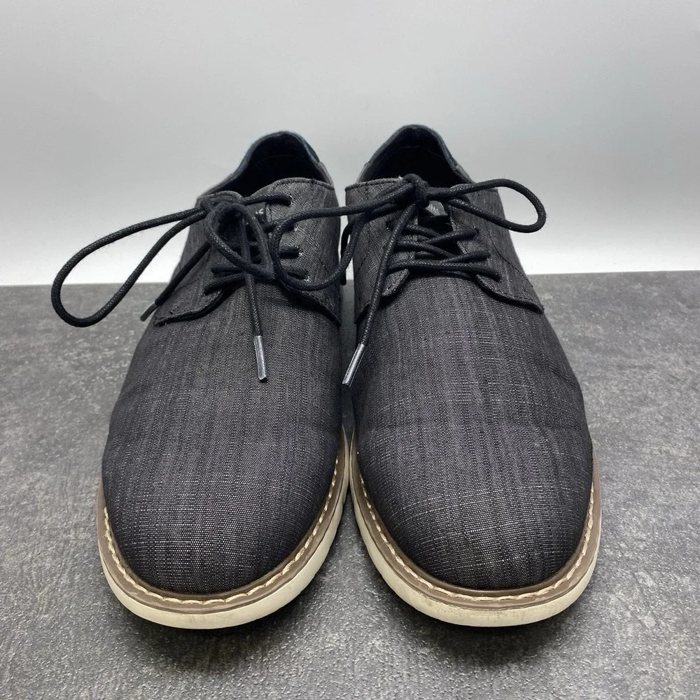 TOMS Navi Oxford Dress Comfort Shoes Men's US 10.5 Black Denim Style 10015042